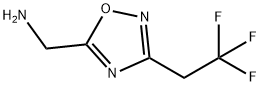 1-[3-(2,2,2-trifluoroethyl)-1,2,4-oxadiazol-5-yl]meth anamine Structure