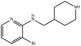 2-Pyridinamine, 3-bromo-N-(4-piperidinylmethyl)- 구조식 이미지