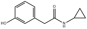 Benzeneacetamide, N-cyclopropyl-3-hydroxy- Structure