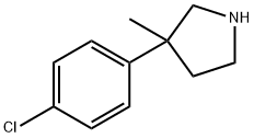 Pyrrolidine, 3-(4-chlorophenyl)-3-methyl- 구조식 이미지