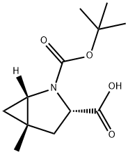 (1S,3S,5S)-2-tert-butoxycarbonyl-5-methyl-2-azabicyclo[3.1.0]hexane-3-carboxylic acid Structure