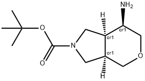Racemic-(3aR,7R,7aS)-tert-butyl 7-aminohexahydropyrano[3,4-c]pyrrole-2(3H)-carboxylate(WX110496) 구조식 이미지