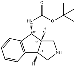 Racemic-Tert-butyl ((3aR,8R,8aR)-1,2,3,3a,8,8a-hexahydroindeno[1,2-c]pyrrol-8-yl)carbamate(WX115004) Structure