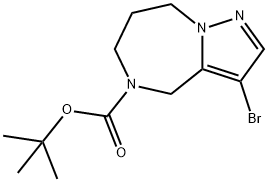 4H-Pyrazolo[1,5-a][1,4]diazepine-5(6H)-carboxylic acid, 3-bromo-7,8-dihydro-, 1,1-dimethylethyl ester Structure