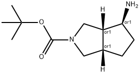 Racemic-(3aR,4S,6aS)-tert-butyl 4-aminohexahydrocyclopenta[c]pyrrole-2(1H)-carboxylate 구조식 이미지