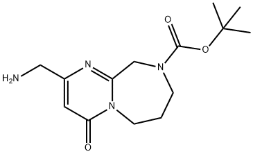 2-Aminomethyl-4-Oxo-4,7,8,10-Tetrahydro-6H-Pyrimido[1,2-A][1,3]Diazepine-9-Carboxylic Acid Tert-Butyl Ester(WX140310) Structure