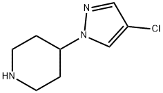 Piperidine, 4-(4-chloro-1H-pyrazol-1-yl)- Structure