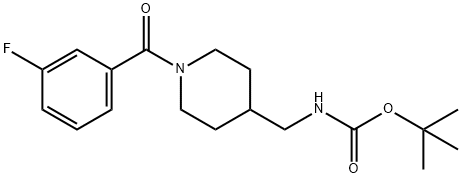 tert-Butyl [1-(3-fluorobenzoyl)piperidin-4-yl]methylcarbamate 구조식 이미지