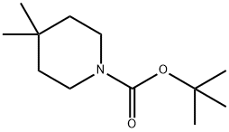 1-Piperidinecarboxylic acid, 4,4-dimethyl-, 1,1-dimethylethyl ester Structure