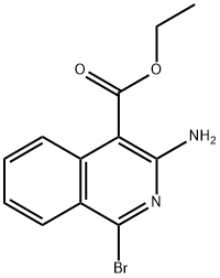 4-Isoquinolinecarboxylic acid, 3-amino-1-bromo-, ethyl ester 구조식 이미지