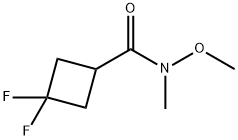 3,3-Difluoro-N-methoxy-N-methylcyclobutane-1-carboxamide Structure