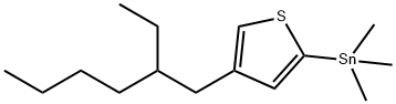 Stannane, [4-(2-ethylhexyl)-2-thienyl]trimethyl- Structure