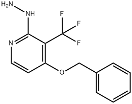 Pyridine, 2-hydrazinyl-4-(phenylmethoxy)-3-(trifluoromethyl)- 구조식 이미지