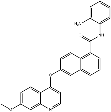 1-Naphthalenecarboxamide, N-(2-aminophenyl)-6-[(7-methoxy-4-quinolinyl)oxy]- Structure