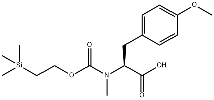 L-Tyrosine, N,O-dimethyl-N-[[2-(trimethylsilyl)ethoxy]carbonyl]- Structure