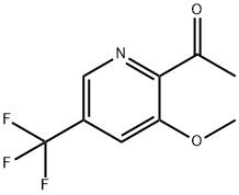 Ethanone, 1-[3-methoxy-5-(trifluoromethyl)-2-pyridinyl]- Structure