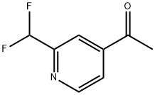 Ethanone, 1-[2-(difluoromethyl)-4-pyridinyl]- Structure