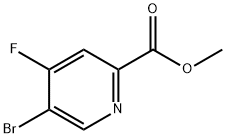 2-Pyridinecarboxylic acid, 5-bromo-4-fluoro-, methyl ester Structure