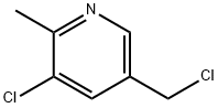 Pyridine, 3-chloro-5-(chloromethyl)-2-methyl- Structure