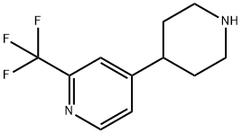 4-(piperidin-4-yl)-2-(trifluoromethyl)pyridine Structure