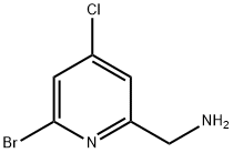 2-Pyridinemethanamine, 6-bromo-4-chloro- 구조식 이미지