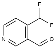 3-Pyridinecarboxaldehyde, 4-(difluoromethyl)- Structure