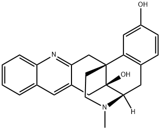 6aH-6,14a-(Iminoethano)naphth[2,1-b]acridine-2,6a-diol, 5,6,7,14-tetrahydro-17-methyl-, (6R,6aS,14aR)- Structure