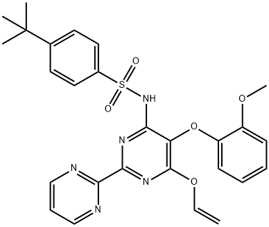 4-(1,1-dimethylethyl)-N-[6-(ethenyloxy)-5-(2-methoxyphenoxy)[2,2''-bipyrimidin]-4-yl]-Benzenesulfonamide Structure