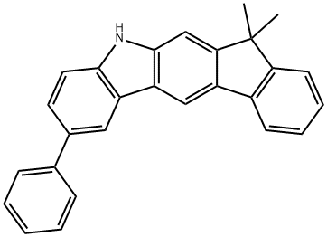 Indeno[2,1-b]carbazole, 5,7-dihydro-7,7-dimethyl-2-phenyl- Structure