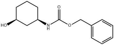 Carbamic acid, N-[(1R,3S)-3-hydroxycyclohexyl]-, phenylmethyl ester Structure