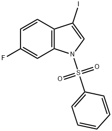 1H-Indole, 6-fluoro-3-iodo-1-(phenylsulfonyl)- 구조식 이미지