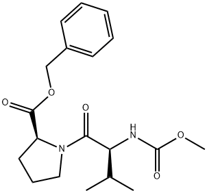 L-Proline, N-(methoxycarbonyl)-L-valyl-, phenylmethyl ester Structure