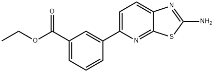 Benzoic acid, 3-(2-aminothiazolo[5,4-b]pyridin-5-yl)-, ethyl ester Structure