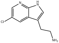 1H-Pyrrolo[2,3-b]pyridine-3-ethanamine, 5-chloro- Structure