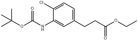 Benzenepropanoic acid, 4-chloro-3-[[(1,1-dimethylethoxy)carbonyl]amino]-, ethyl ester 구조식 이미지