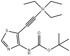 Carbamic acid, N-[5-[2-(triethylsilyl)ethynyl]-4-thiazolyl]-, 1,1-dimethylethyl ester 구조식 이미지