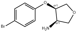 (3R,4R)-rel-4-(4-bromophenoxy)oxolan-3-amine Structure