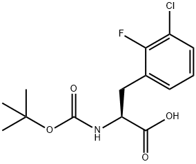 Phenylalanine, 3-chloro-N-[(1,1-dimethylethoxy)carbonyl]-2-fluoro- 구조식 이미지