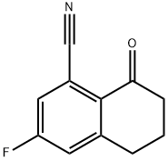 1-Naphthalenecarbonitrile, 3-fluoro-5,6,7,8-tetrahydro-8-oxo- Structure