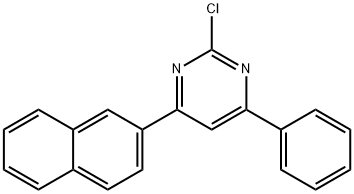 Pyrimidine, 2-chloro-4-(2-naphthalenyl)-6-phenyl- Structure