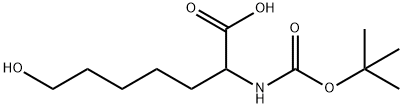 Heptanoic acid, 2-[[(1,1-dimethylethoxy)carbonyl]amino]-7-hydroxy- Structure