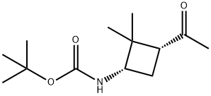 tert-butyl N-[(1S,3R)-3-acetyl-2,2-dimethyl-cyclobutyl]carbamate 구조식 이미지