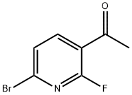 Ethanone, 1-(6-bromo-2-fluoro-3-pyridinyl)- Structure