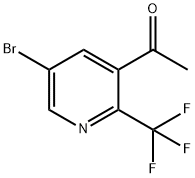 Ethanone, 1-[5-bromo-2-(trifluoromethyl)-3-pyridinyl]- Structure