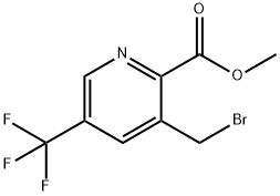 methyl 3-(bromomethyl)-5-(trifluoromethyl)pyridine-2-carboxylate Structure