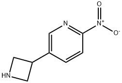 Pyridine, 5-(3-azetidinyl)-2-nitro- Structure