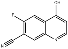 7-Quinolinecarbonitrile, 6-fluoro-4-hydroxy- Structure