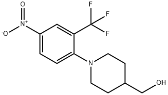 (1-(4-Nitro-2-(trifluoromethyl)phenyl)piperidin-4-yl)methanol Structure