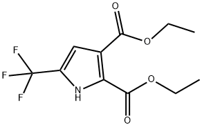 1H-Pyrrole-2,3-dicarboxylic acid, 5-(trifluoromethyl)-, 2,3-diethyl ester Structure