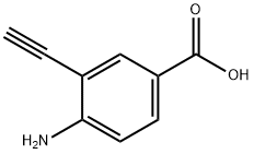 Benzoic acid, 4-amino-3-ethynyl- Structure